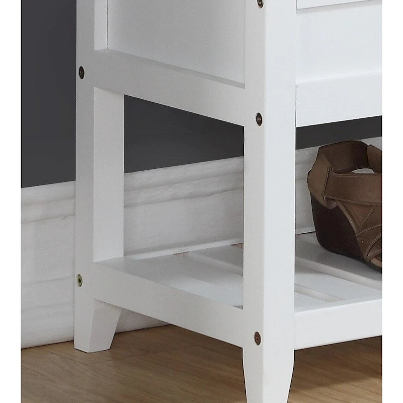 Panca da Ingresso con Contenitore Porta Scarpe | Finitura Espresso | Panca Moderna da Corridoio