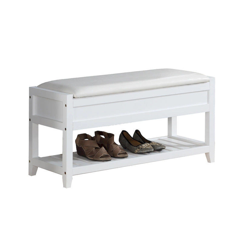 Panca da Ingresso con Contenitore Porta Scarpe | Finitura Espresso | Panca Moderna da Corridoio