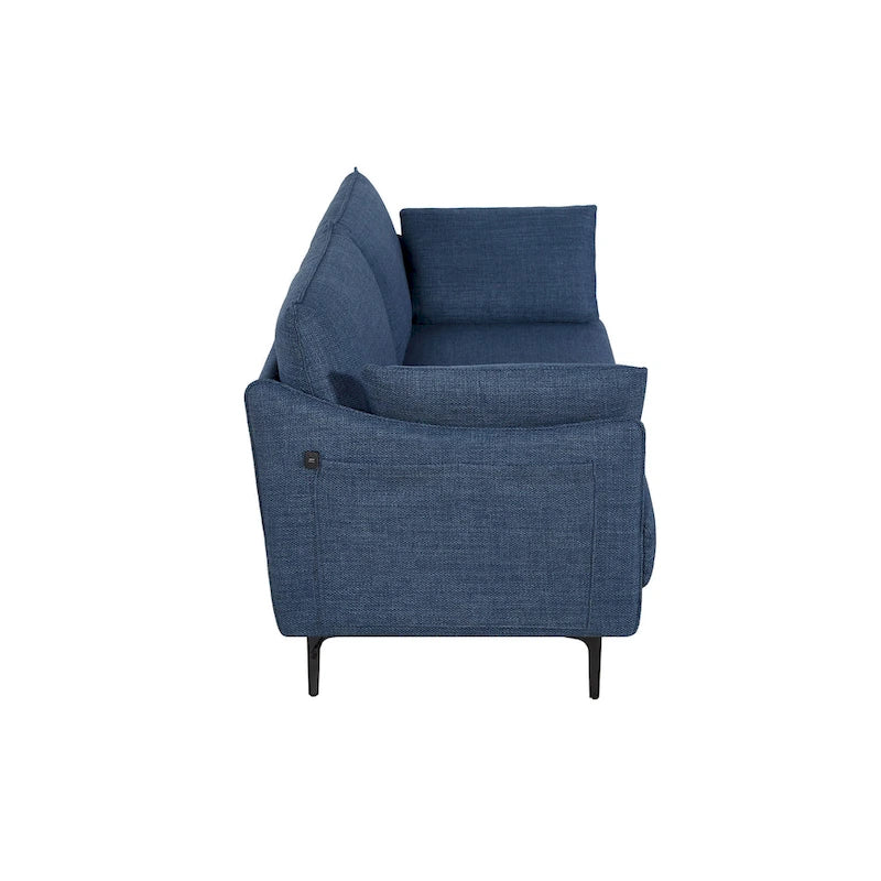 Divano 2,5 posti capitonné in poliestere | Porta di ricarica USB | Struttura in metallo | 363 kg | 173 cm