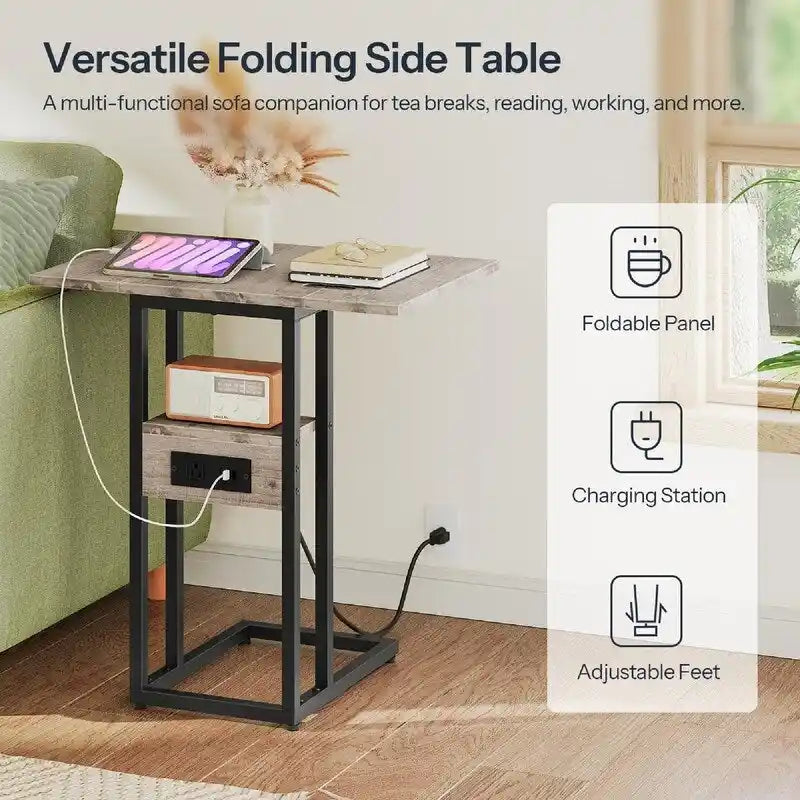 Tavolino Pieghevole - 39.1P x 25.9L x 64A