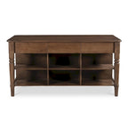 Isola da cucina in legno con contenitore | 183 cm L x 103 cm P x 93 cm H | Stile moderno