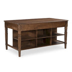 Isola da cucina in legno con contenitore | 183 cm L x 103 cm P x 93 cm H | Stile moderno