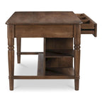 Isola da cucina in legno con contenitore | 183 cm L x 103 cm P x 93 cm H | Stile moderno