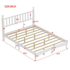 Letto a piattaforma Queen Retro con testiera a forma di zucca e struttura in legno massello