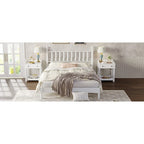 Letto a piattaforma Queen Retro con testiera a forma di zucca e struttura in legno massello