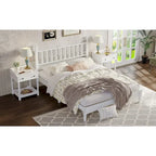 Letto a piattaforma Queen Retro con testiera a forma di zucca e struttura in legno massello