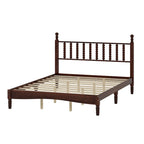 Letto a piattaforma Queen Retro con testiera a forma di zucca e struttura in legno massello
