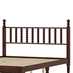 Letto a piattaforma Queen Retro con testiera a forma di zucca e struttura in legno massello