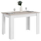 Tavolo da pranzo rettangolare in legno composito | 120x70 cm | 4 posti | Antigraffio | Grigio scuro