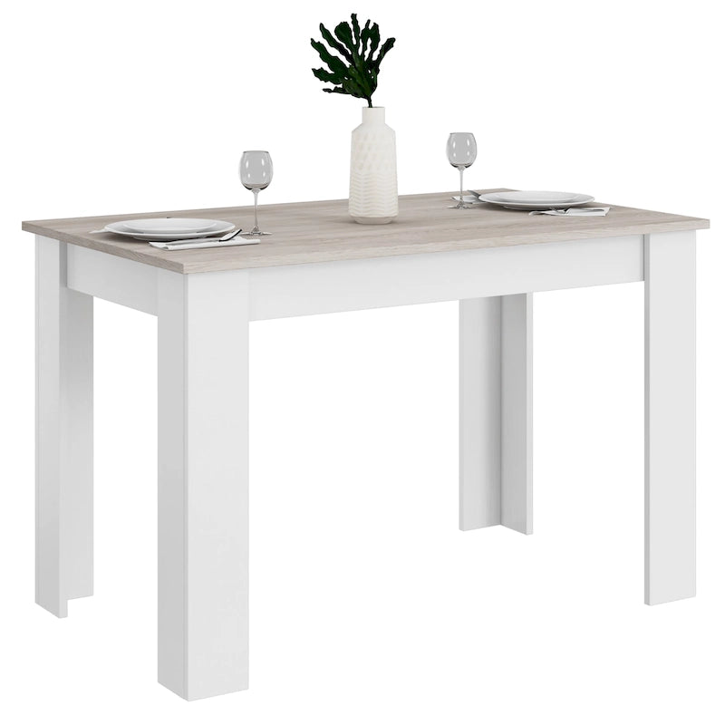 Tavolo da pranzo rettangolare in legno composito | 120x70 cm | 4 posti | Antigraffio | Grigio scuro