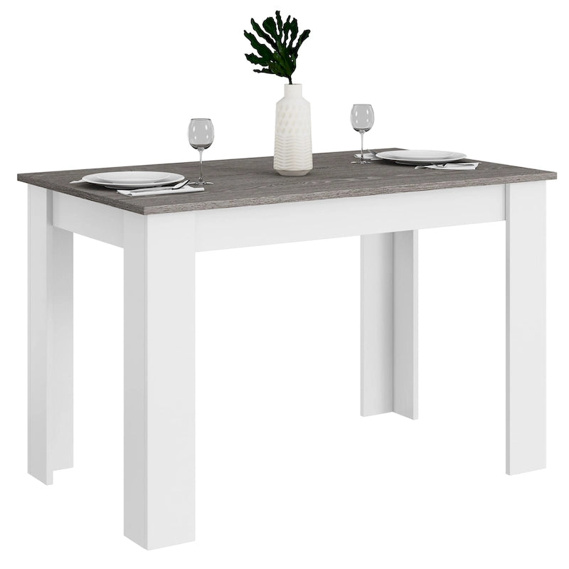Tavolo da pranzo rettangolare in legno composito | 120x70 cm | 4 posti | Antigraffio | Grigio scuro