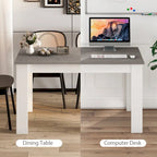 Tavolo da pranzo rettangolare in legno composito | 120x70 cm | 4 posti | Antigraffio | Grigio scuro