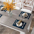 Tavolo da pranzo rettangolare in legno composito | 120x70 cm | 4 posti | Antigraffio | Grigio scuro