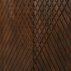 Mobiletto rustico in legno, design scanalato, ripiano regolabile, contenitore