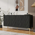 Credenza a 4 ante senza maniglie per sala da pranzo e soggiorno