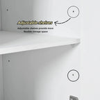 Credenza a 4 ante senza maniglie per sala da pranzo e soggiorno