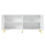 Credenza a 4 ante senza maniglie per sala da pranzo e soggiorno