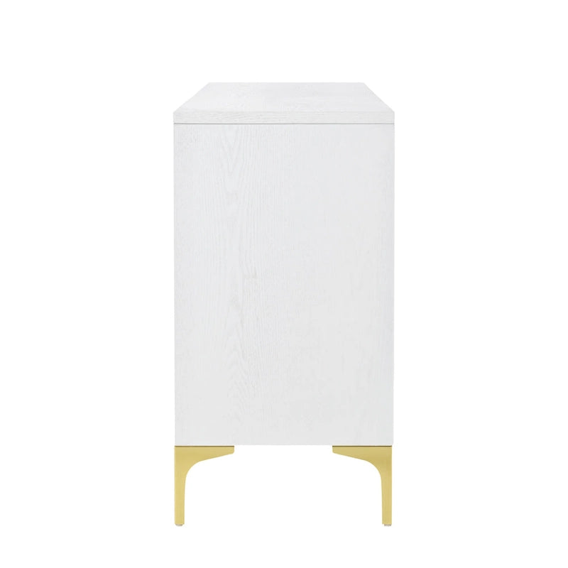 Credenza a 4 ante senza maniglie per sala da pranzo e soggiorno