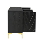 Credenza a 4 ante senza maniglie per sala da pranzo e soggiorno