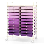 Carrello portatutto a 20 cassetti su ruote per arte e artigianato | Telaio in acciaio | 63,5x38x89 cm