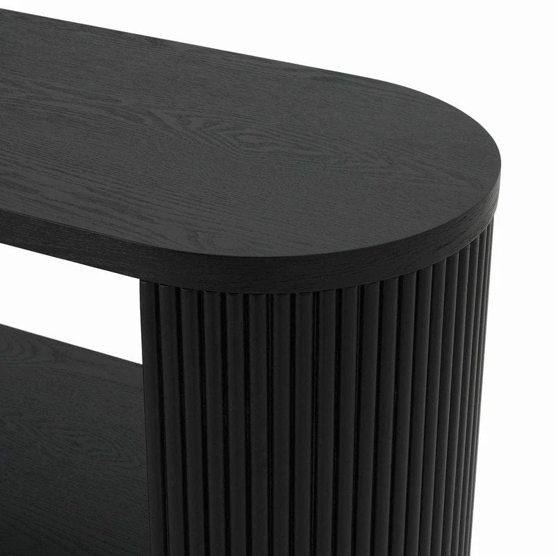 Consolle da Ingresso Moderna Sottile da 149,6 cm con Ripiano Aperto | Tavolo da Divano Multifunzione