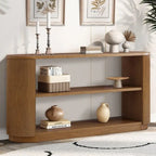 Consolle da Ingresso Moderna Sottile da 149,6 cm con Ripiano Aperto | Tavolo da Divano Multifunzione