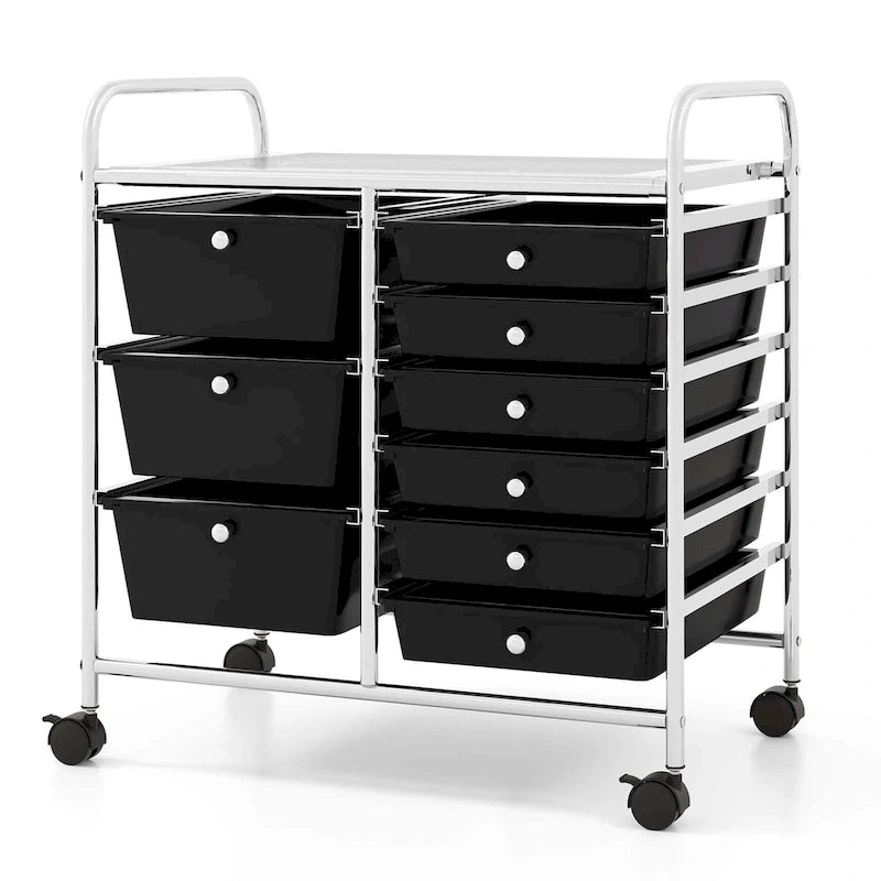 Carrello portaoggetti mobile a 9 cassetti