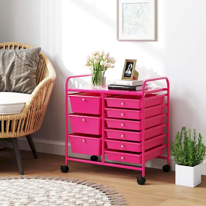 Carrello portaoggetti mobile a 9 cassetti