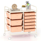 Carrello portaoggetti mobile a 9 cassetti