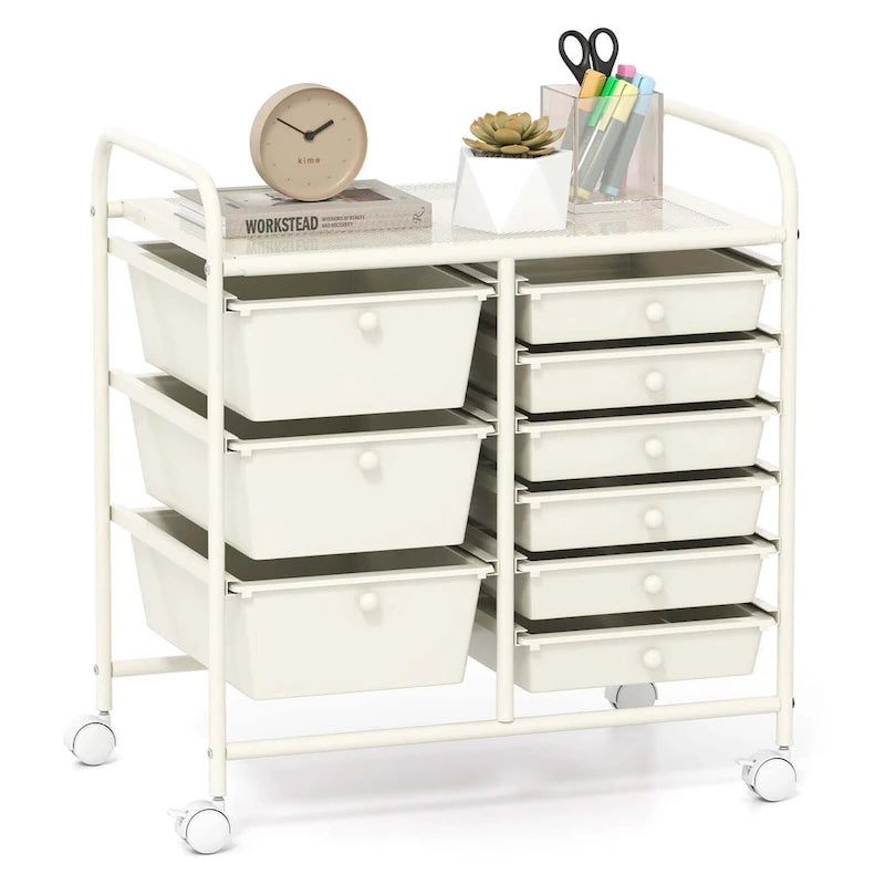 Carrello portaoggetti mobile a 9 cassetti