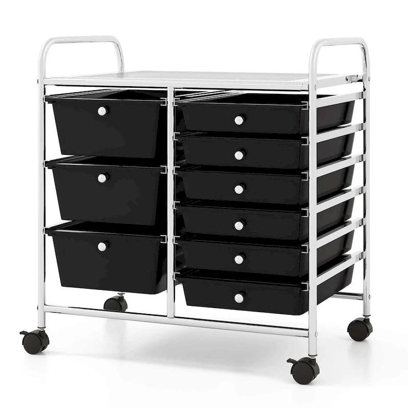 Carrello portaoggetti mobile a 9 cassetti