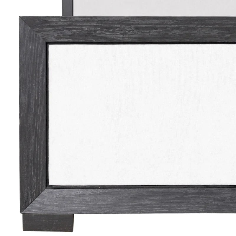 Letto a pannelli in tessuto in legno massello classico moderno | Grigio chiaro | King e Queen | 450 kg