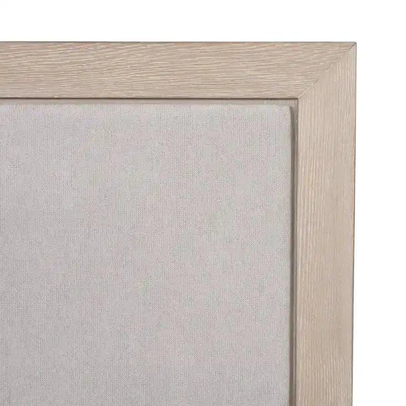 Letto a pannelli in tessuto in legno massello classico moderno | Grigio chiaro | King e Queen | 450 kg
