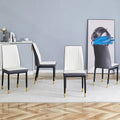 Elegante set di sedie da pranzo con schienale alto per varie stanze, materiale in PU migliorato
