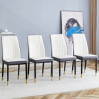 Elegante set di sedie da pranzo con schienale alto per varie stanze, materiale in PU migliorato