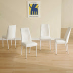 Elegante set di sedie da pranzo con schienale alto per varie stanze, materiale in PU migliorato