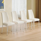 Elegante set di sedie da pranzo con schienale alto per varie stanze, materiale in PU migliorato
