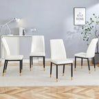 Elegante set di sedie da pranzo con schienale alto per varie stanze, materiale in PU migliorato