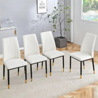 Elegante set di sedie da pranzo con schienale alto per varie stanze, materiale in PU migliorato