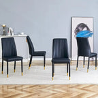 Elegante set di sedie da pranzo con schienale alto per varie stanze, materiale in PU migliorato