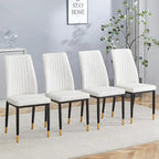 Elegante set di sedie da pranzo con schienale alto per varie stanze, materiale in PU migliorato