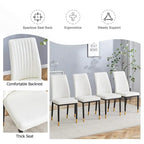 Elegante set di sedie da pranzo con schienale alto per varie stanze, materiale in PU migliorato
