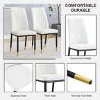 Elegante set di sedie da pranzo con schienale alto per varie stanze, materiale in PU migliorato