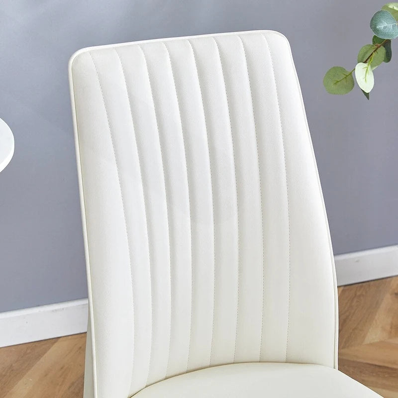 Elegante set di sedie da pranzo con schienale alto per varie stanze, materiale in PU migliorato