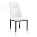 Elegante set di sedie da pranzo con schienale alto per varie stanze, materiale in PU migliorato