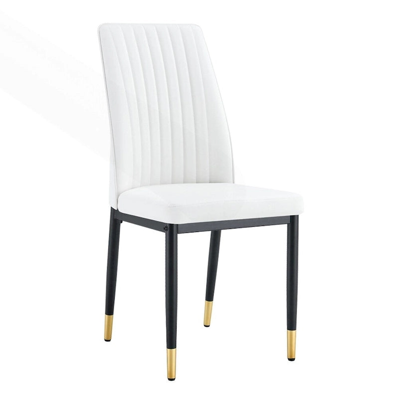 Elegante set di sedie da pranzo con schienale alto per varie stanze, materiale in PU migliorato