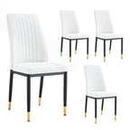 Elegante set di sedie da pranzo con schienale alto per varie stanze, materiale in PU migliorato