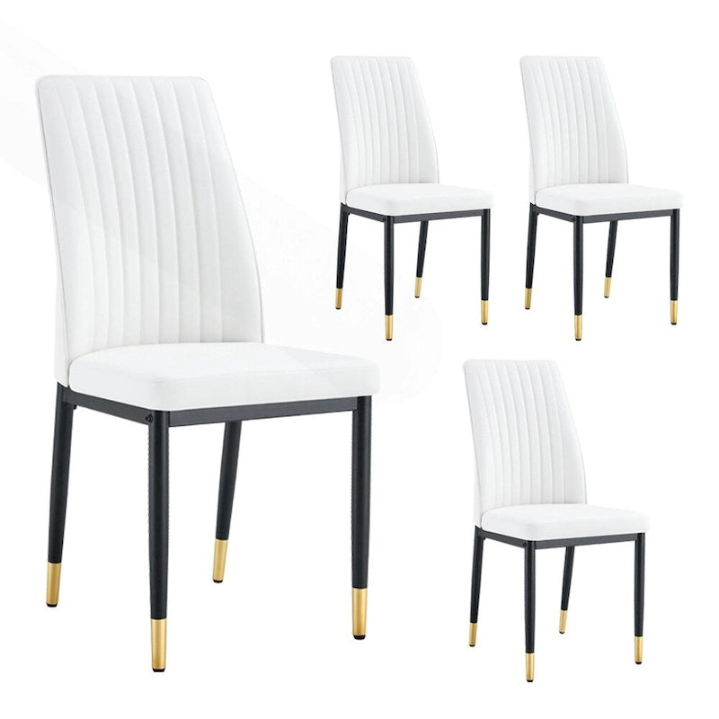 Elegante set di sedie da pranzo con schienale alto per varie stanze, materiale in PU migliorato