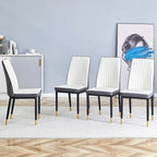 Elegante set di sedie da pranzo con schienale alto per varie stanze, materiale in PU migliorato