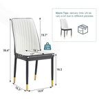 Elegante set di sedie da pranzo con schienale alto per varie stanze, materiale in PU migliorato